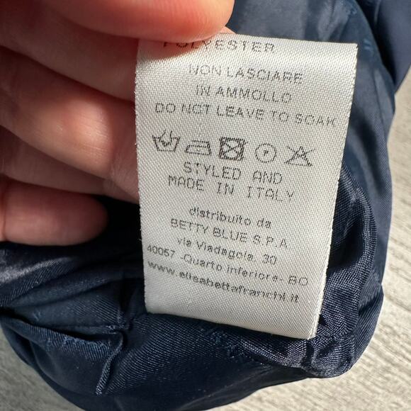 Elisabetta Franchi Mini Ruched Dress Blue Side Zipper Size 42 - Picture 10 of 13